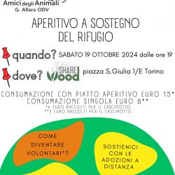 Sabato 19 ottobre: aperitivo a sostegno del Cascinotto! Vi aspettiamo!