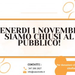 Chiusura 1 novembre 2024!