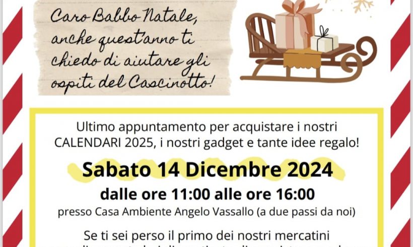 Ultimi acquisti di Natale al Cascinotto! Vi aspettiamo sabato 14 dicembre!!!